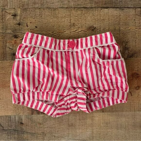 Gymboree Girls Hot Pink And White Striped Bubble Shorts -3T - Picture 1 of 5